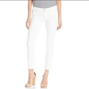 Hudson Jeans Tally Crop white jeans rolled cuffs‎ skinny Sz 26